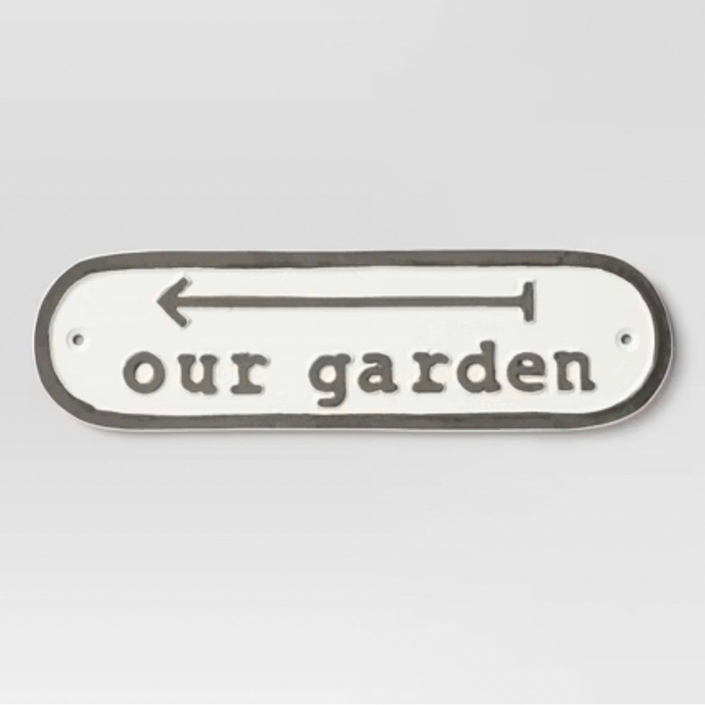 Aluminum Outdoor Patio Garden Sign “Our Garden” - Threshold Target